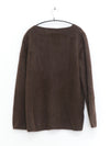 SWAYING 25 Fall/Winter Collection: Crew Neck Yak Wool Sweater SW-SW25AW1T39C3S4-SZ, Dark Brown